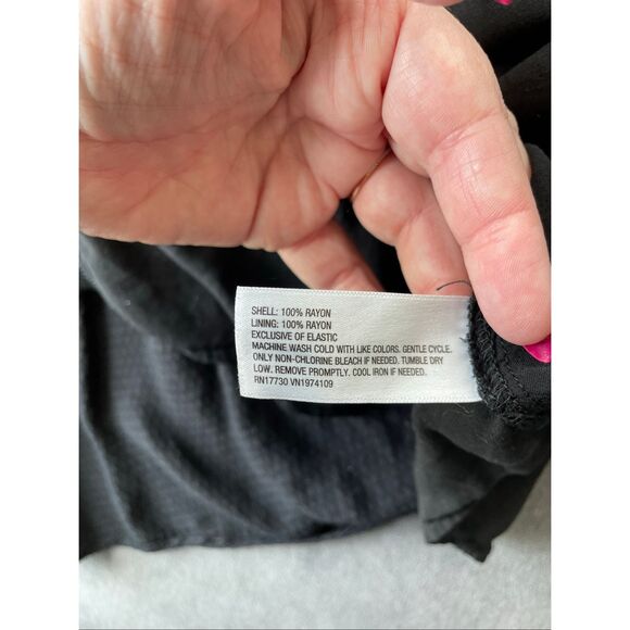 Universal Thread Smocked Maxi Dress Womens XL Black Boho Peasant Cottagecore - Picture 7 of 8